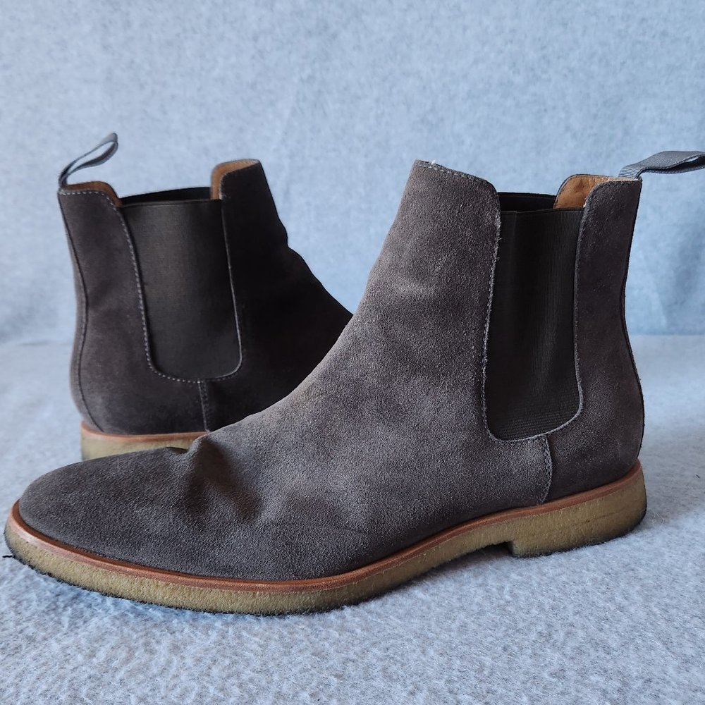 EUC New Republic Mark McNairy Suede Sonoma Chelsea Boots Crepe Sole Brown